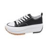 Thick-soled Heightening Canvas Shoes Women's New Casual Low-top Cloth Shoes Thin Breathable Niche Muffin Bottom