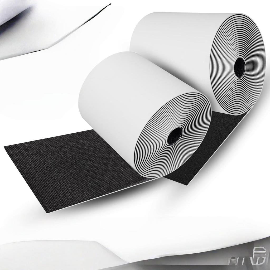 1set Wide Hook and Loop Tape with Adhesive, Nylon Self Adhesive Heavy Duty Strips Fastener for Sofa, Keep Couch Cushions from Sl
