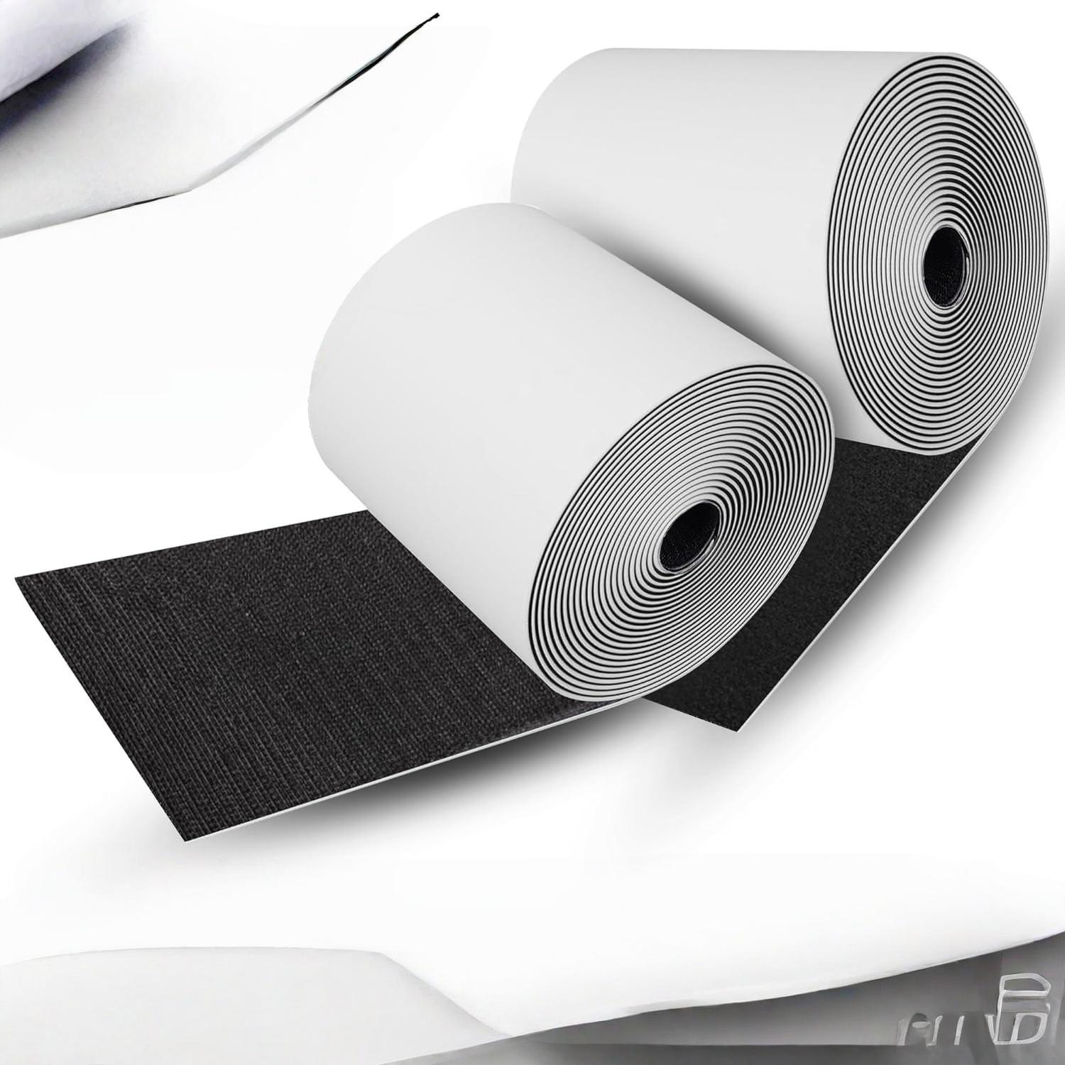 

1set Wide Hook and Loop Tape with Adhesive, Nylon Self Adhesive Heavy Duty Strips Fastener for Sofa, Keep Couch Cushions from Sl 1m чорний