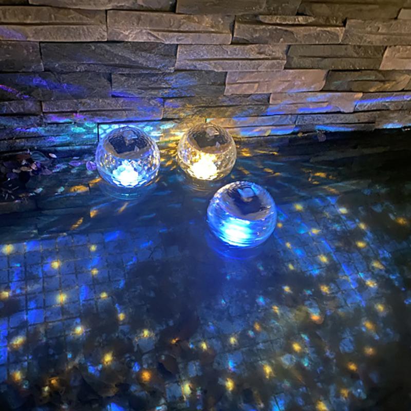 Colorful Solar Water Float Light Waterproof Pond Floating Light Magic Ball Light For Garden