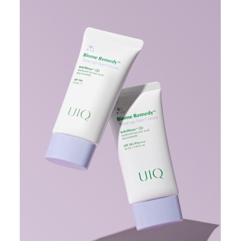 Uiq [2 Pcs] Biome Remedy Tone Up Sun Cream Purple Double Special Set  50ml + 50ml 