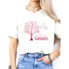 Pink October Letter Print Spring Summer Casual T-Shirt Round Neck Short Sleeve Sport T-Shirt Women's Top