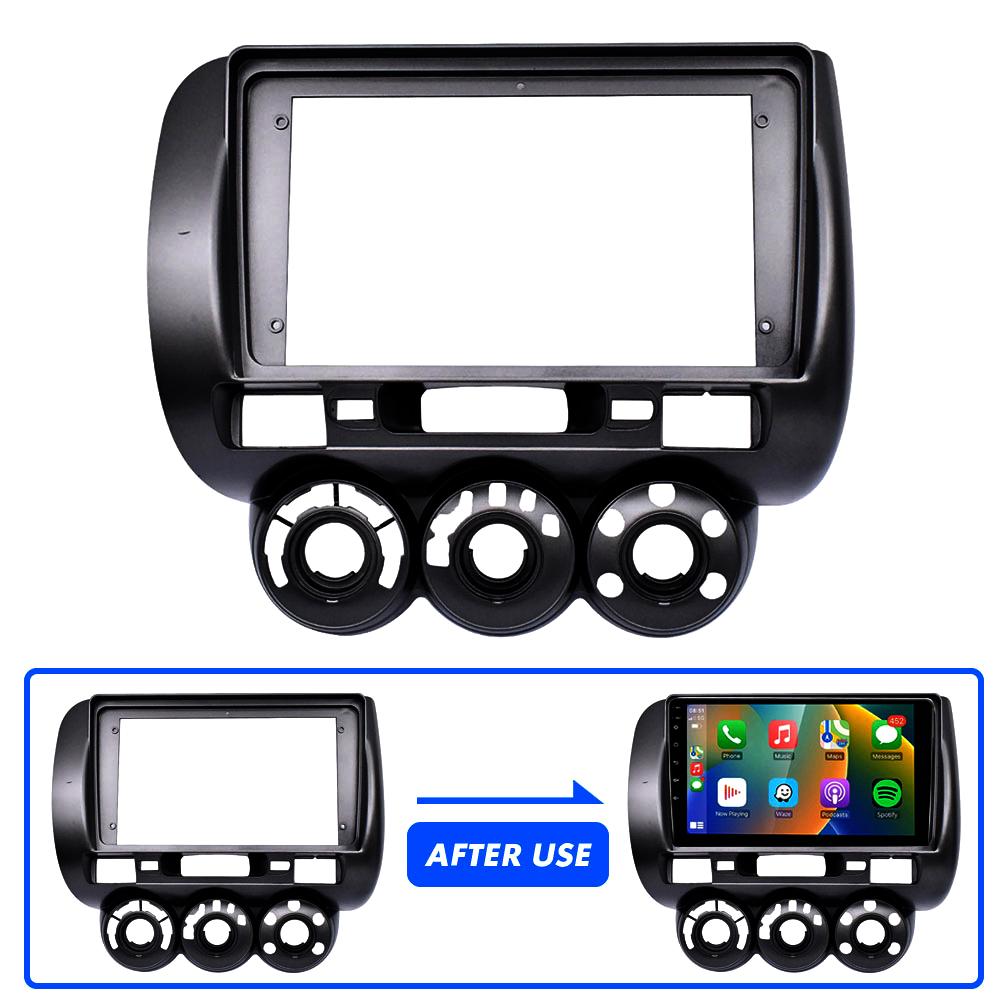9 inch Car Frame Fascia Adapter For Honda City Fit Jazz 2002-2007 Android Radio Dash Fitting Panel Kit LHD and RHD Accessories