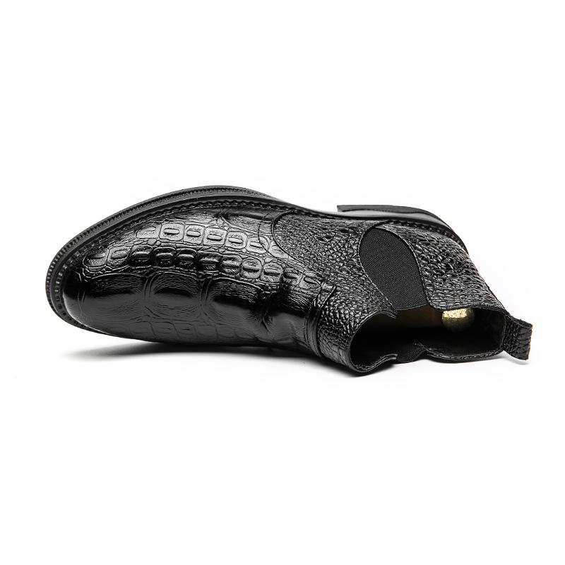 Men’s Motorcycle Boots Retro Street Style Dress Chelsea Boots Tuxedo Wedding Brown Men Ankle Boots