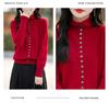 Women's Petite Loose Wool Sweater Knitwear with Half-High Collar - 2026 Autumn/Winter Collection