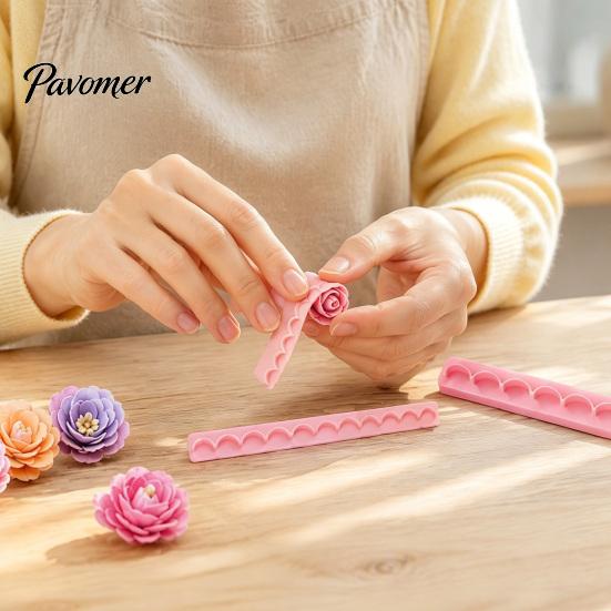 Clay Petal Tools 6Pcs Polymer Flower Cutter, 6 Shapes 3D Making DIY Jewelry Tool, Handmade Plastic Crafting for Lovers Craft Supplies