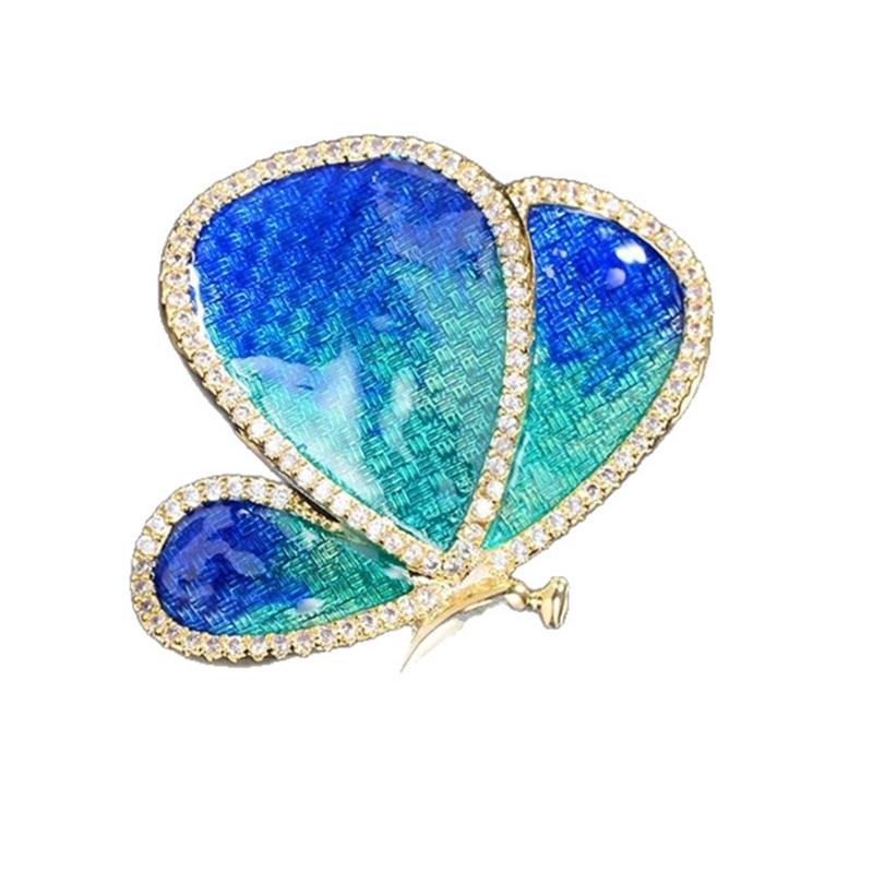 

Vivid Enamel Butterfly Brooch Lightweight Alloy Jewelry Modern Vintage Style Brooch Pin For Elegant Outfit Accents 1