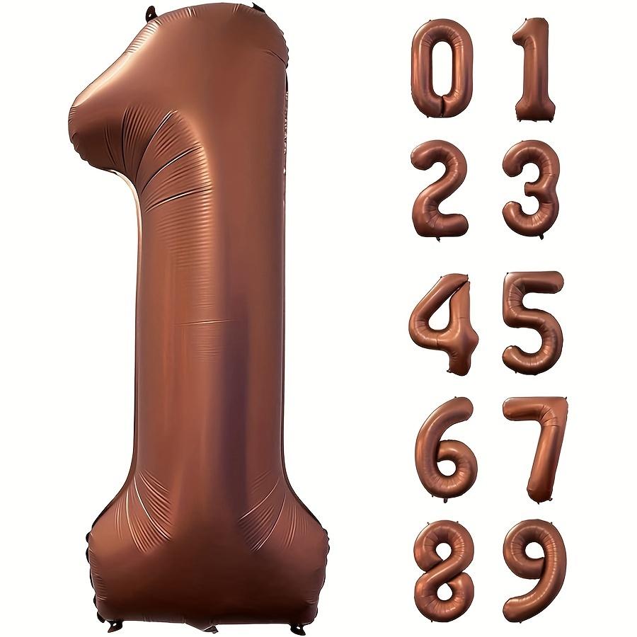 1pc 40inch Brown Aluminum Foil Balloon Number 23 Party & Celebration Decor, Wedding, Christmas, New Year, Valentine'S Day, Birthday Supplies