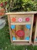 Wood Painted Bedside Storage Cabinet Desk Dressers Furniture | Indian Art Handicraft Nightstand Desk Drawer Sideboard, Painted Self Cupboard