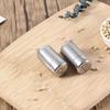 4Pcs Stainless Steel Miniature Salt Shakers Seasoning Box Condiment Holders Easy Carry Spices Container for Restaurant