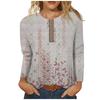 Women's 3D Printed Retro Floral Print T-shirt Fashion Long Sleeve Round Neck Regular Tops Holiday Weekend Spring Autumn