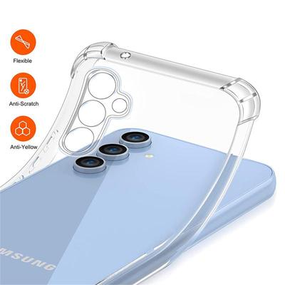 Mäkký silikónový priehľadný obal na telefón s airbagom odolný voči pádom pre Samsung Galaxy A14 A24 A34 A54 5G A04 A04s A04e Redmi 12 12C 10A 10C Note 12s 11s 10