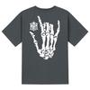 KAN6312 Ktg0095 Hands Skull Short Sleeve T-Shirt - Gray