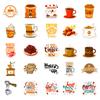 50 Coffee-Themed Stickers Ins Wind Coffee Series Literary And Simple Versatile Stickers Shein