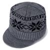Fur Quality High Lined Add Brim Winter Hats Casual Beanies Hat For Men And Women Snowflake Design Acrylic Knitted Hat
