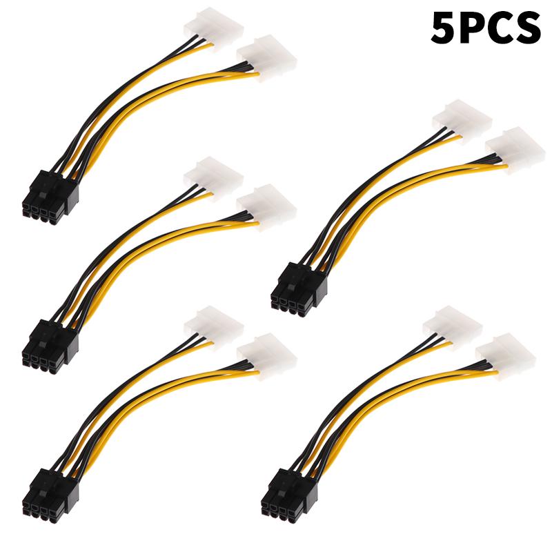 1/2/5 Stück 8-Pin-Grafikkarte Stecker auf Dual 4-Pin Buchse Videokarte Stromkabel Motherboard Stromerweiterungsadapterkabel