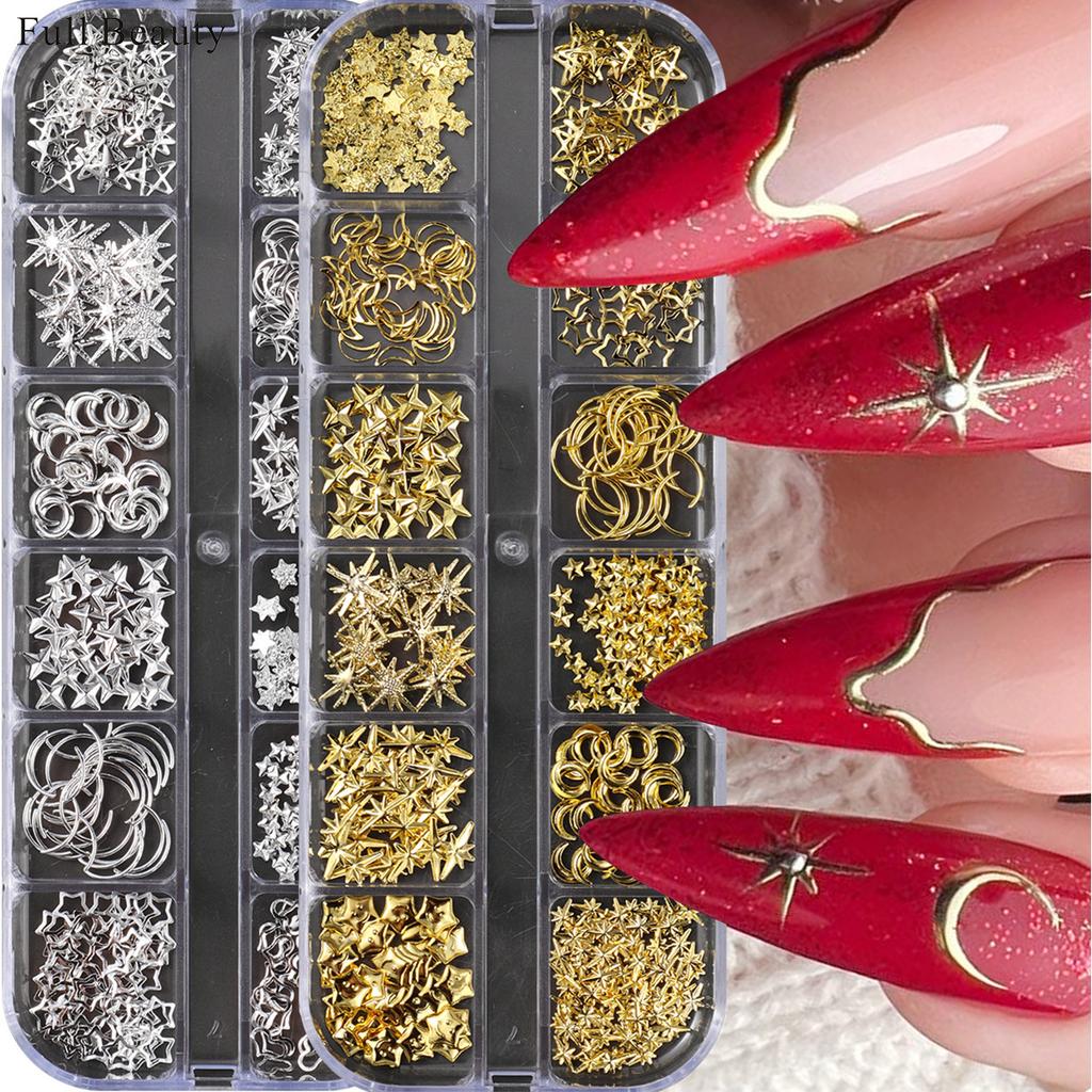 Nail Art Jewelry Japanese Metal Star Moon Mango Star Rivet Mixed Nail Jewelry