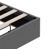 Ottoman Bed Frame Dark Grey 152 x 203 cm Fabric