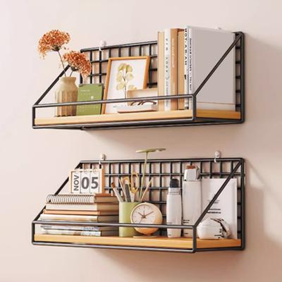 Duvara Monte Yüzen Raflar Depolama Rafı Paslanmaz Güçlü Yük Taşıma Kolay Kurulum Kitaplık Metal