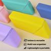 Cute Pencil Case, Large Capacity Silicone Organizer Shockproof Waterproof for Pens Makeup Tools, School College Office Supplies