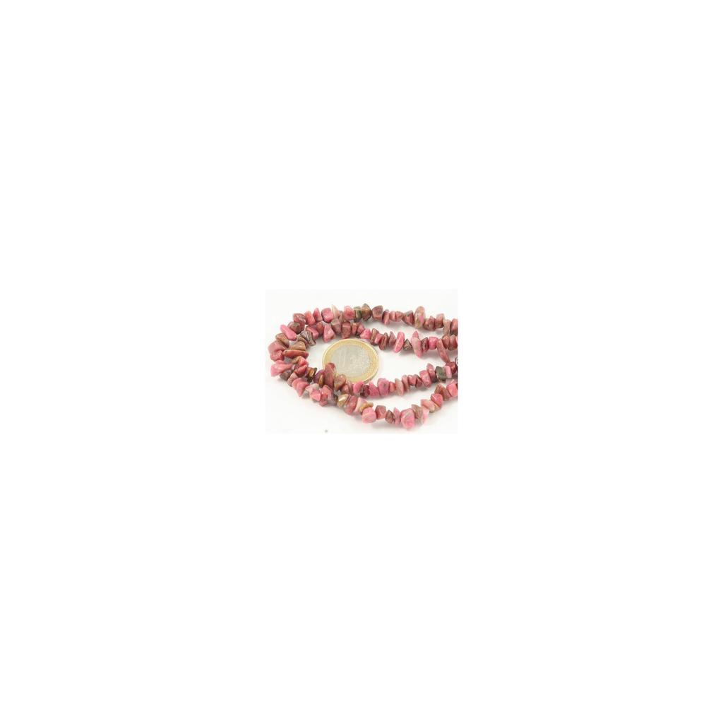 Wire of Pink Rodonite Rhodonite Bead Chips - 80cm Wire