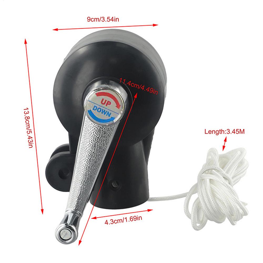 Outdoor Umbrella Crank Replacement Anti-Slip Hand Crank with Cord for Patio, Garden, Poolside, Balcony Parasol Replacement Part
