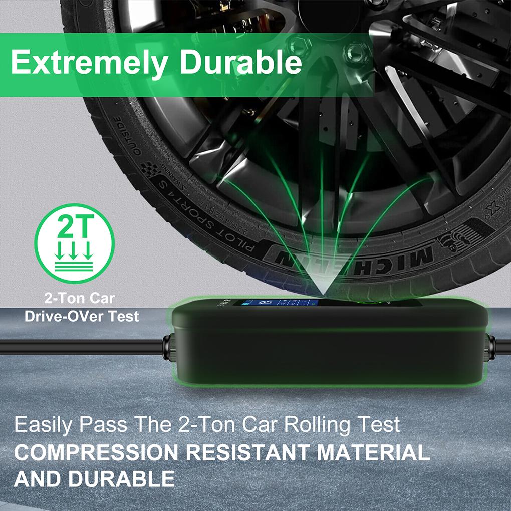 22KW 32A Type 2 Electric Vehicle Charging 5M Cable Ev Charger Ev Charge Current Auto Adjustable with 3 adapter cables
