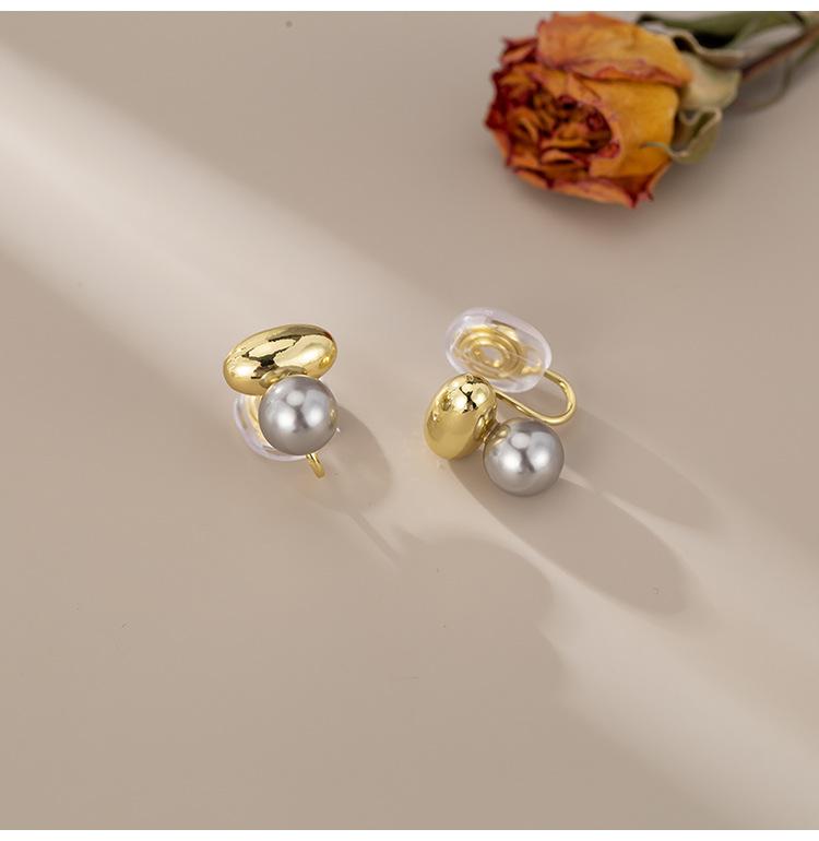 

Модные серьги, маленькие металлические серьги-бобы, женские спиральные серьги с москитной сеткой, зажим для ушей без пирсинга