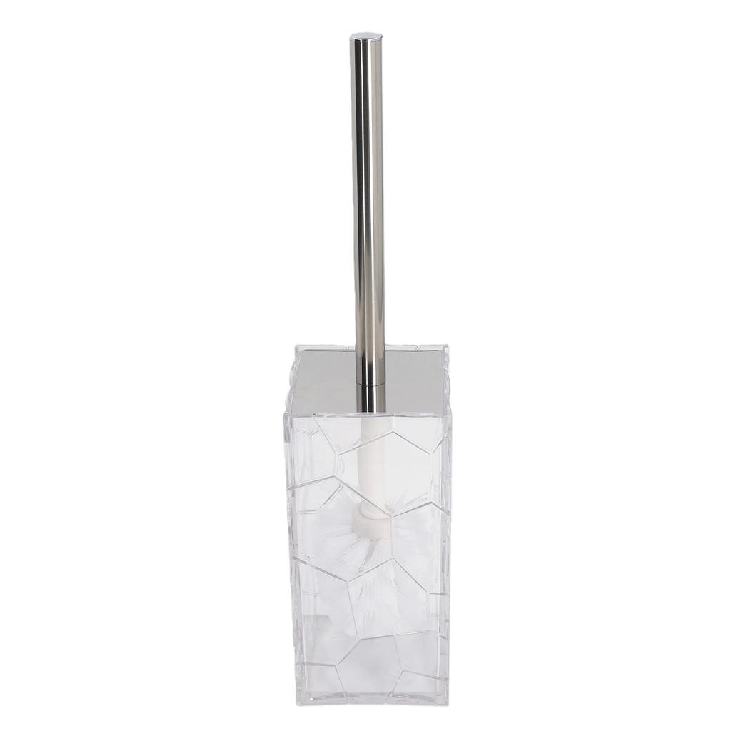 Bathroom Accessories Set Soap Dispenser Soap Dish Toothbrush Holder Cup Toilet Brush and Holder Transparent White
