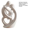 Minimalist White Art Sculpture 3D Printed Abstract Couple Embrace Statue, Heart Hollow Love Figurine, Elegant Statues for Living Room Bedroom
