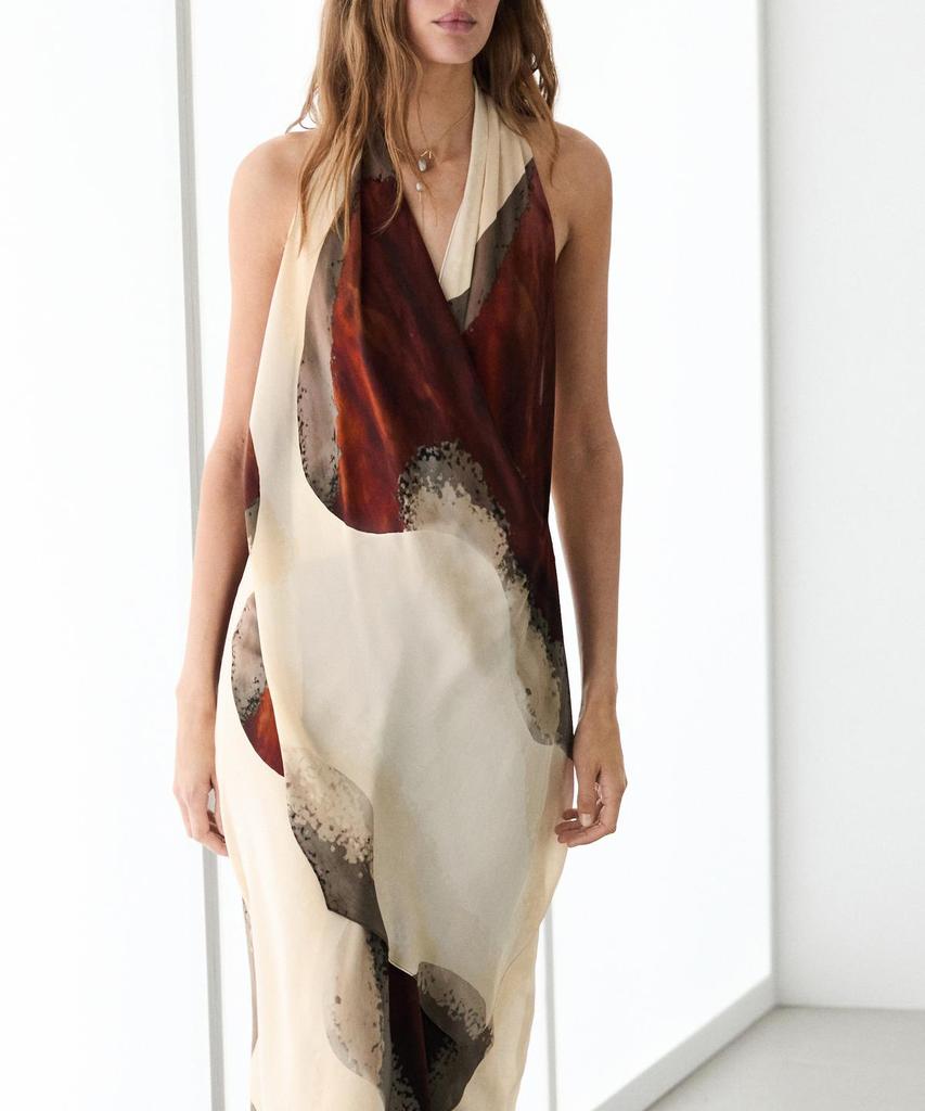 Masimodutti Fluid Halterneck Long Dress