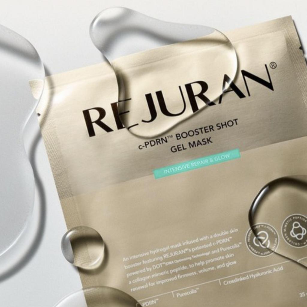REJURAN c-PDRN Booster Shot Gel Mask Intensive Repair & Glow 35g × 5 Sheets – Firming, Hydrating & Radiance Hydrogel Facial Mask – 1 Box