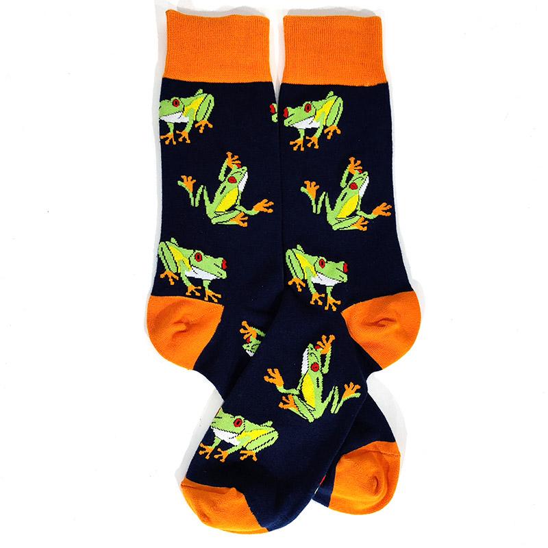 Novelty Happy Funny Men Graphic Socks Cotton Poker Corgi Frog Crazy Burger Piranh Wolf Avocado Eagle Sock