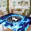Derby County Football Design Crystal Velvet Rug Soft Decorative Mat for Bedroom Entrance