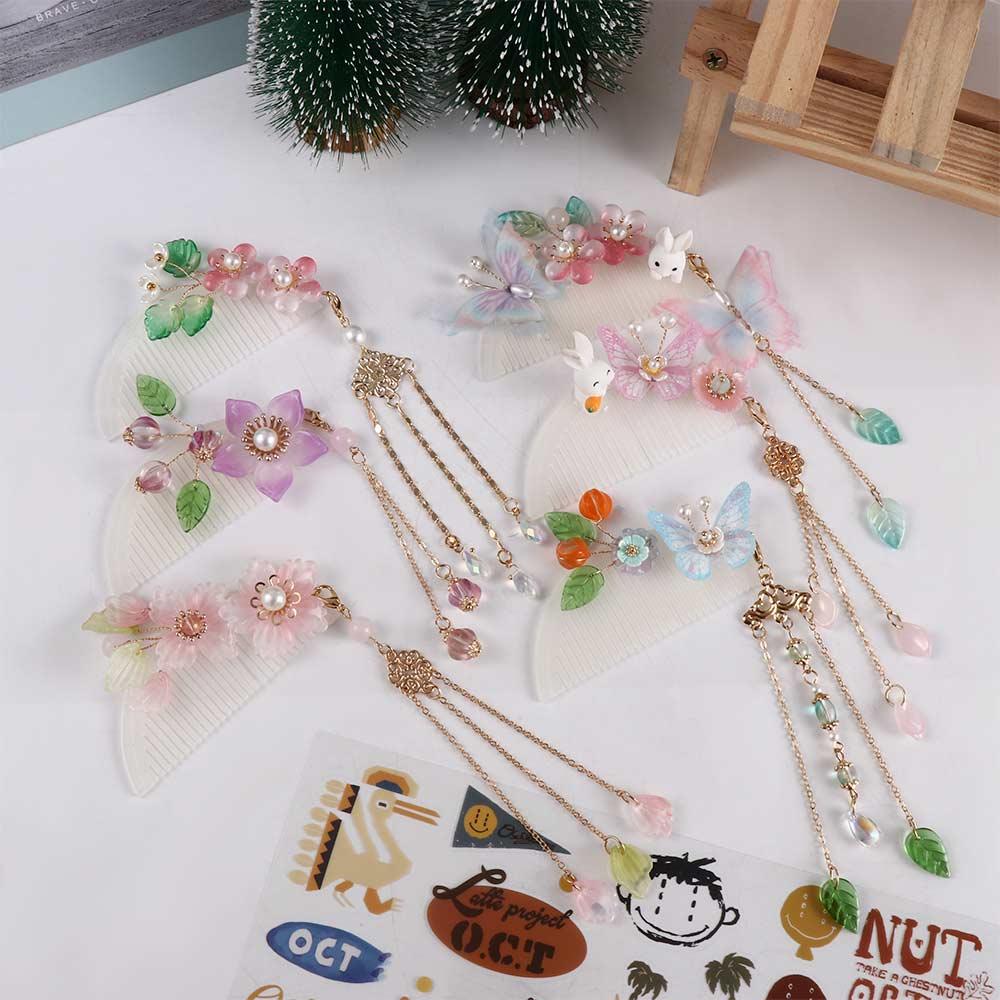 Headwear Pearl Flower Ancient Style Hairpin Hanfu Hair Comb Chinese Style Headwear Children Hairpin