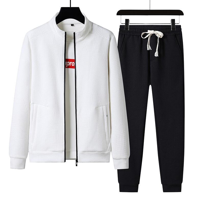 Mantel Übergroße Herren Strickjacke Sport Casual Set Zweiteilige Hose