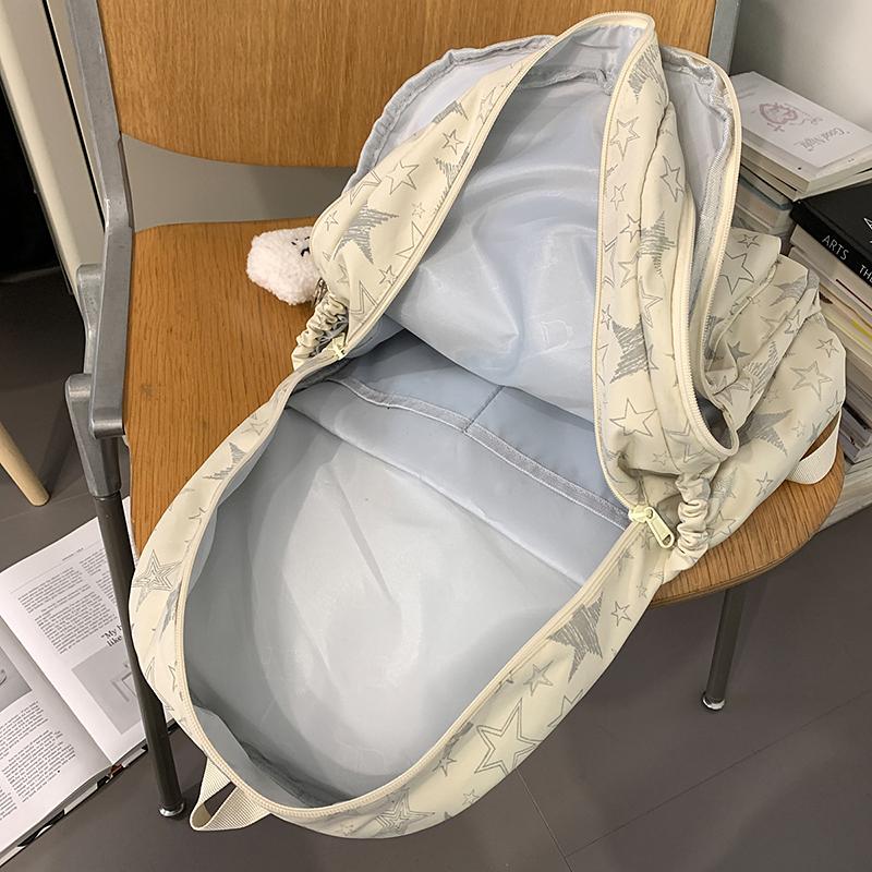 Zaino Scolastico per Studente delle Medie Zaino da Viaggio da Uomo a Grande Capacità con Stampa a Stelle da Donna