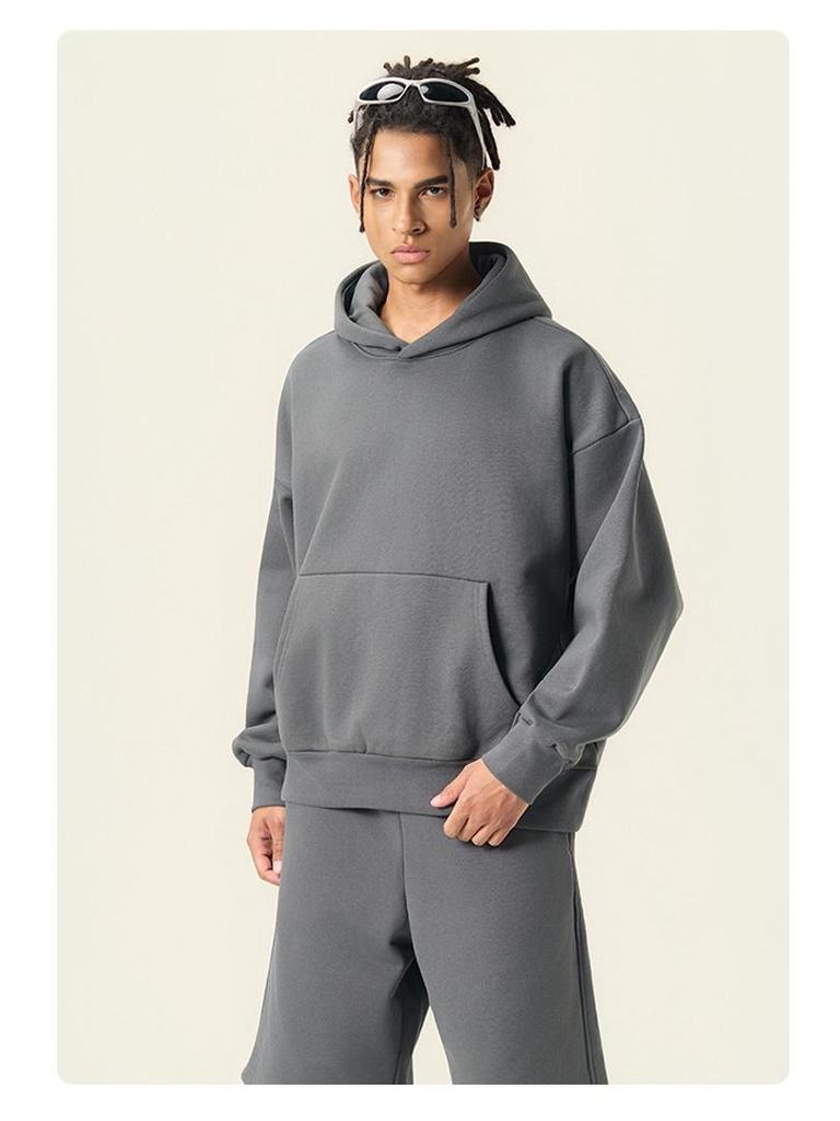 RS Men's American Style Fleece Hoodie | 500G Heavyweight Light Brushed Hooded Sweatshirt