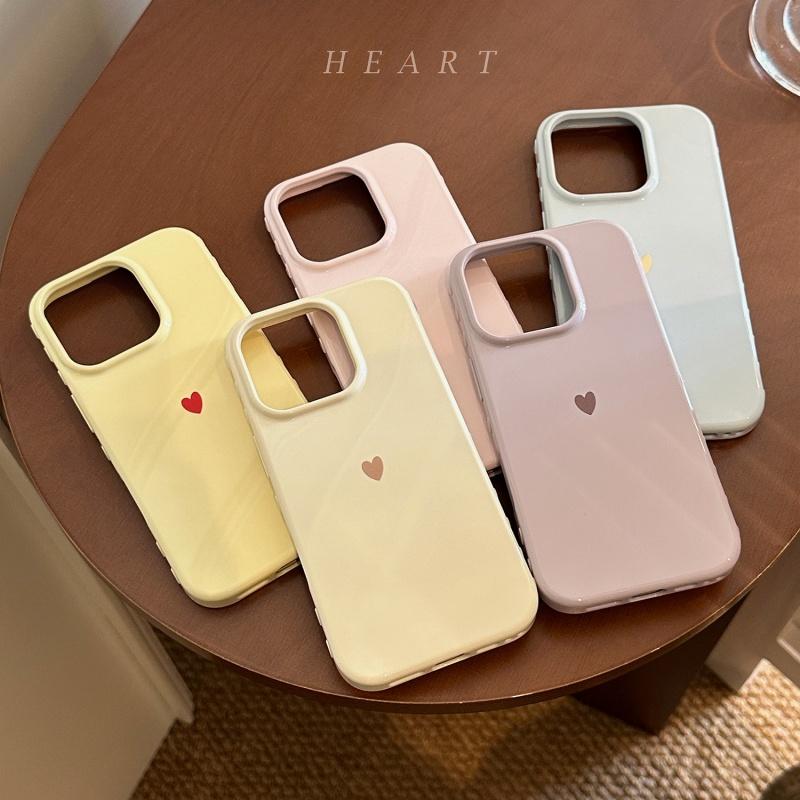 Jednoduchý červený milostný srdíčko měkký TPU kryt na telefon pro iPhone 17 Air 16 14 13 12 11 Pro Max 7 8 Plus Kryt pro iPhone 16E 15 Pro
