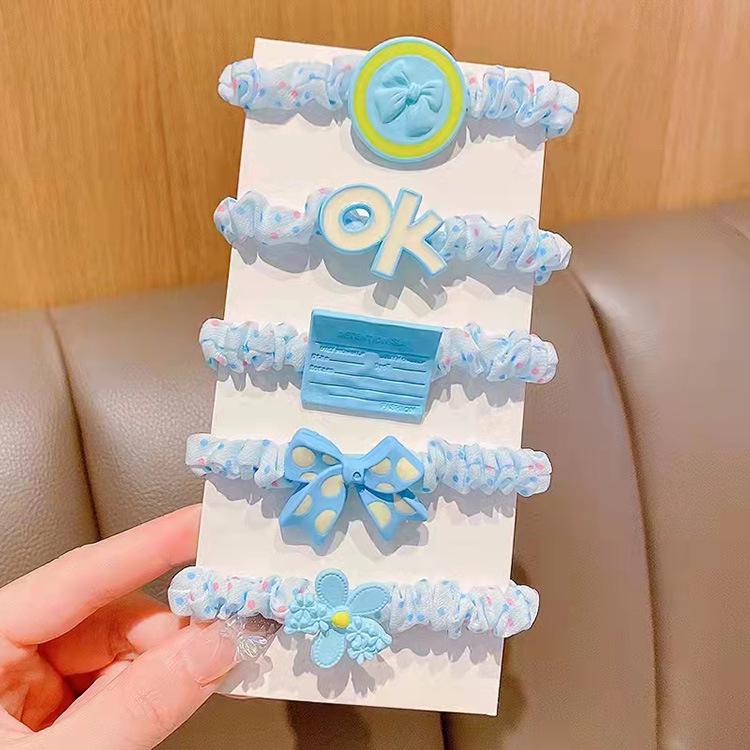 Cute Korean Fabric Hair Scrunchie for Kids - Simple, Trendy Hair Tie Accessory