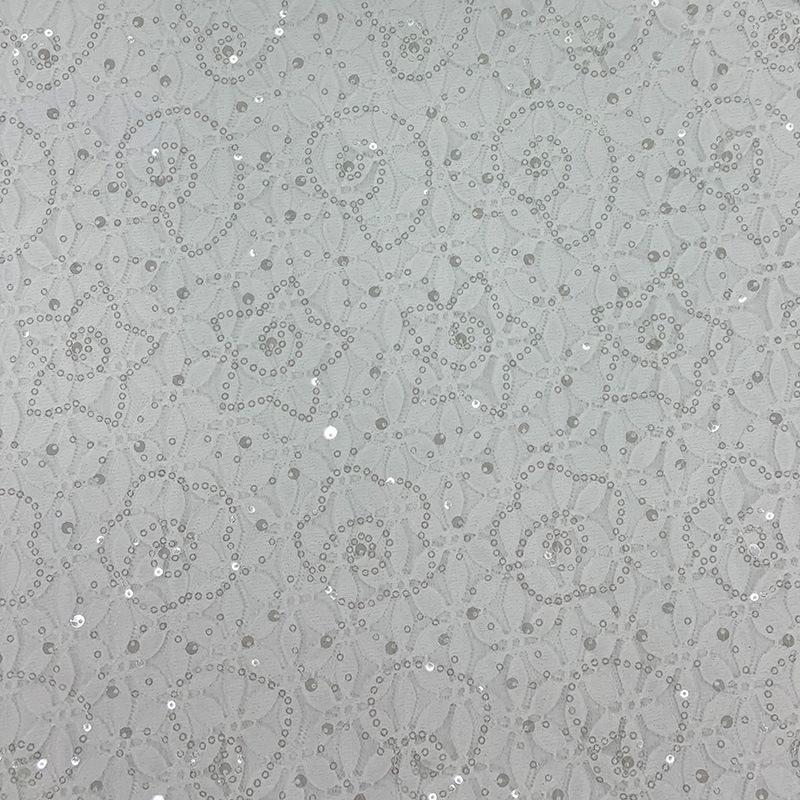 Floral Lace Polyester Spandex Fabric for Women's Dresses, Children's Dresses, Wedding Gowns, and Evening Wear