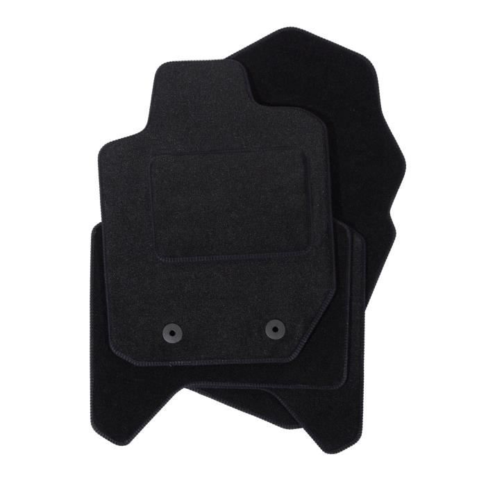 Tapis De Sol Noir Velours - J&amp;J AUTOMOTIVE - Ford Ranger T6 2012-2023 - Sur Mesure - Antidérapant - Imperméable