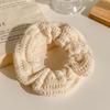 Milk Coffee Plush Hair Ring - Simple Elastic Band for Autumn/Winter