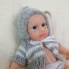 6 Inch Pure Solid Silicone Mini Reborn Dolls LouLou Soft Touch Elastic Stretchable Simulation Girl Doll Real Life Awake Palm Newborn Dolls for Kids 3+