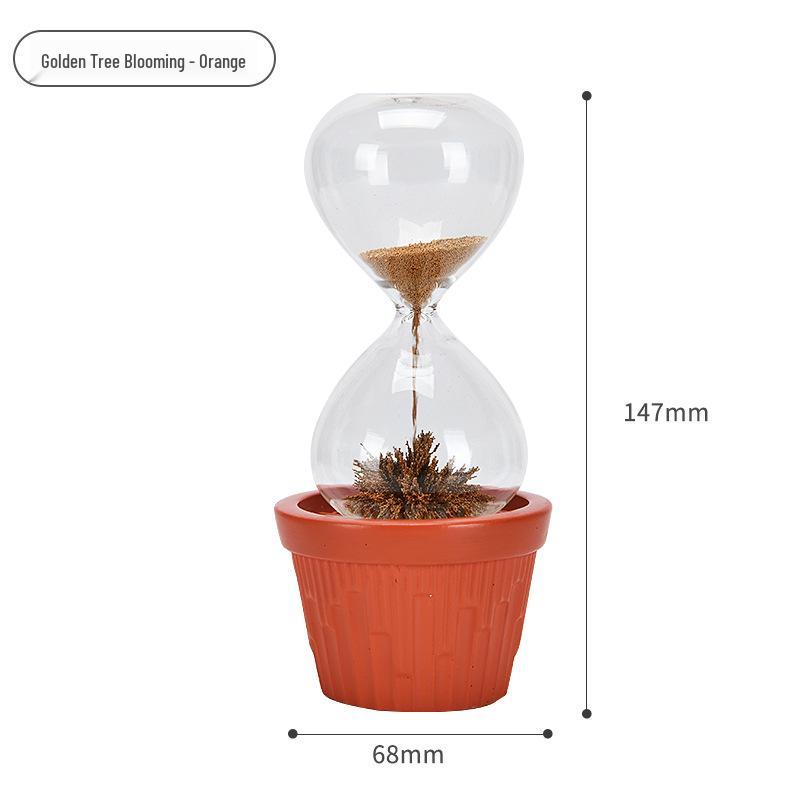 Magnetic Glass Hourglass Timer Ornament - High-End Mini Sand Flow Design