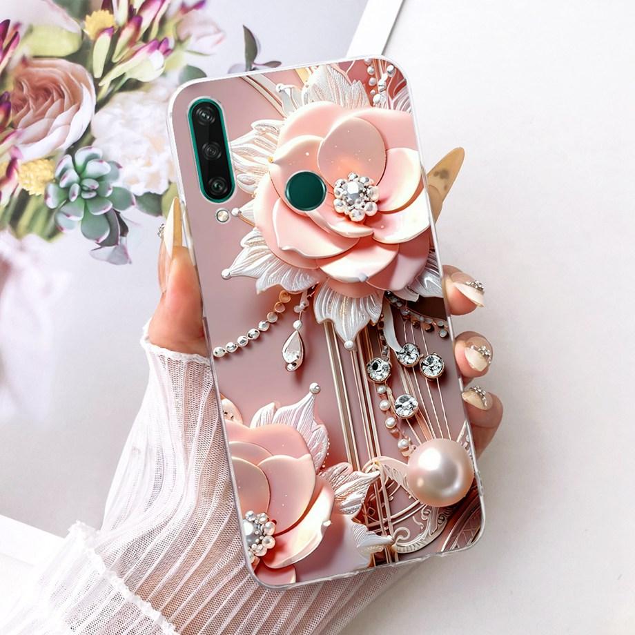 Pentru Huawei Y6P Huawei Y6 Y6s 2019 Y6 Pro Carcasă Telefon Imprimată cu Flori Fluturi Fundă Bumper Silicon Moale Transparent Fundas