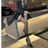 Fashion 2025 Autumn New Patent Leather Black Stiletto Heels Metal Pointed High Heels Female Fashion All-Match Banquet Pumps