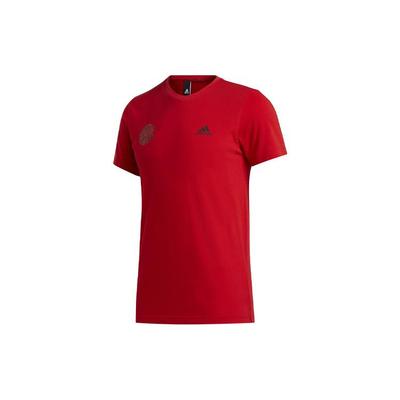T Shirts Men's Light Scarlet Crew Neck Moderate Straight Fit FU6220