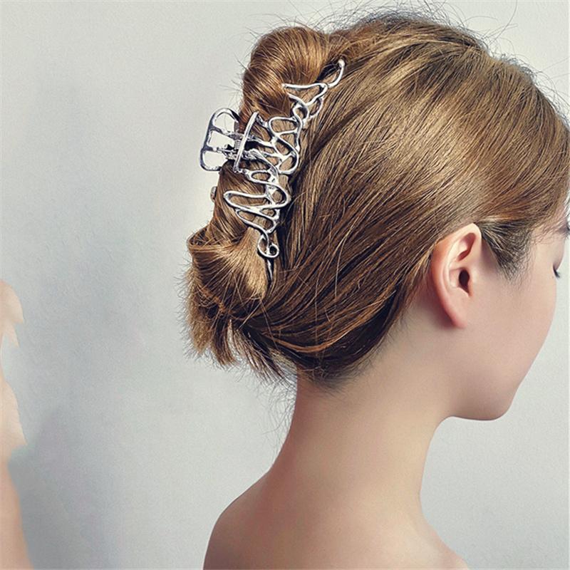 Kshmir Irregular Metal Hairpin for Women Back of the Head with Big Grab Clip Headdress for Women Trend Jewelry Gift 2023