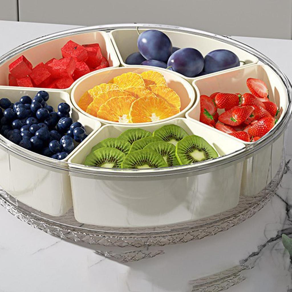 Divider Dried Fruit Dish Nuts Tray Appetizer Serving for